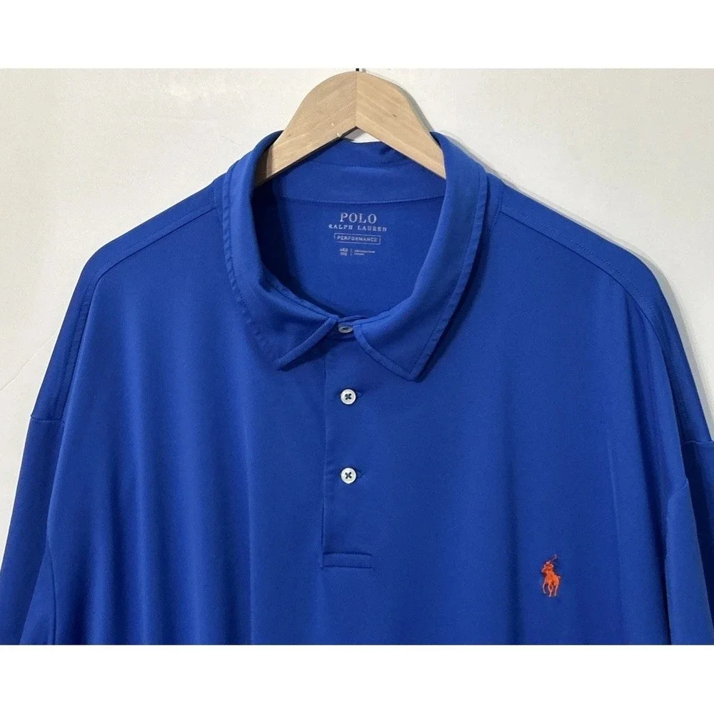 Mens Big & Tall Polo Ralph Lauren‎ Performance Shirt Sz 4XB Big Moisture Wicking